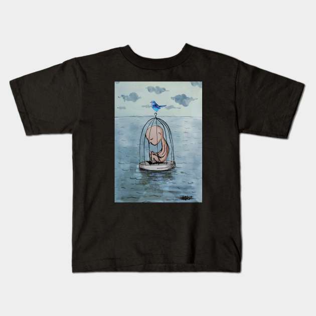 Sea of hope Kids T-Shirt by Loui Jover 